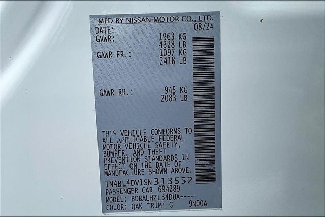 2025 Nissan Altima 2.5 SV