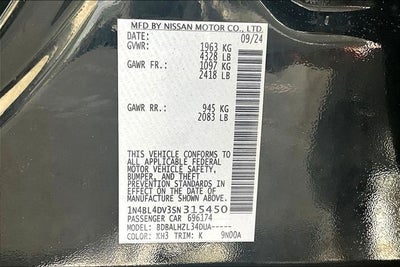 2025 Nissan Altima 2.5 SV