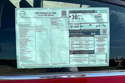 2026 Nissan Altima 2.5 SV