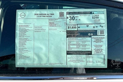 2026 Nissan Altima 2.5 SV