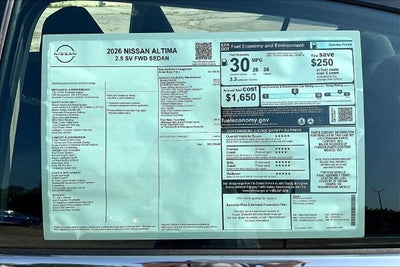 2026 Nissan Altima 2.5 SV