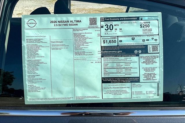 2026 Nissan Altima 2.5 SV