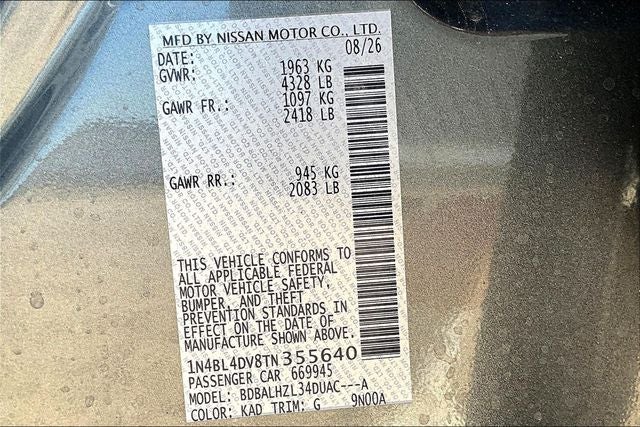 2026 Nissan Altima 2.5 SV