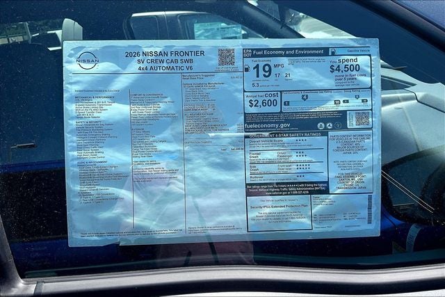 2026 Nissan Frontier SV