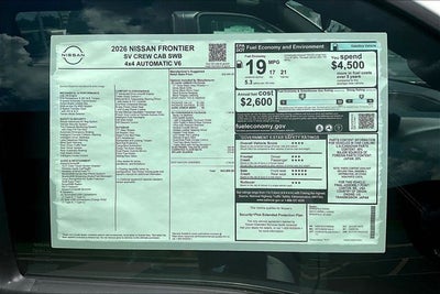 2026 Nissan Frontier SV