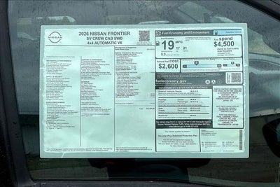 2026 Nissan Frontier SV