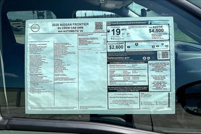 2026 Nissan Frontier SV