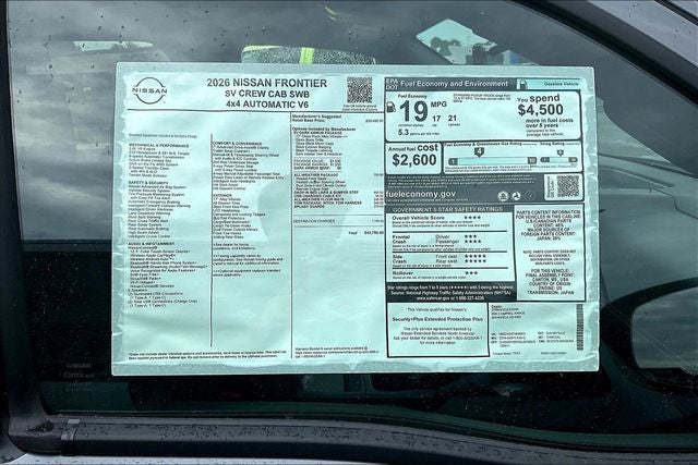 2026 Nissan Frontier SV