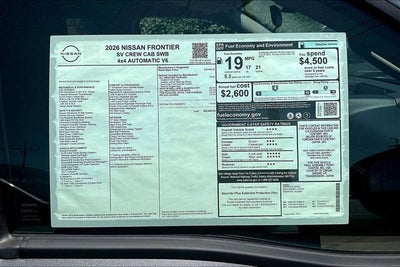 2026 Nissan Frontier SV