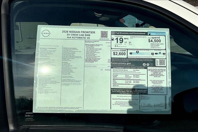 2026 Nissan Frontier SV
