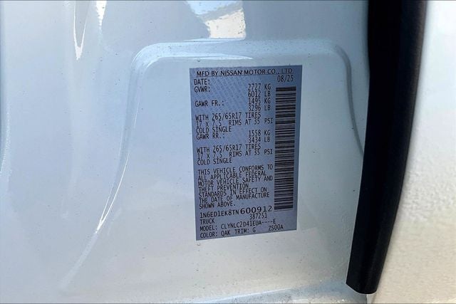 2026 Nissan Frontier SV