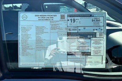 2026 Nissan Frontier SV