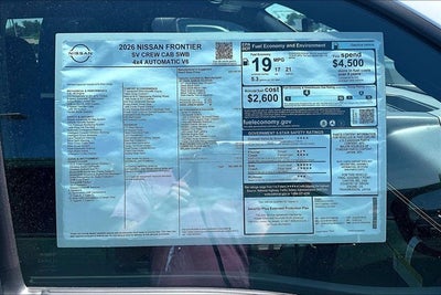 2026 Nissan Frontier SV