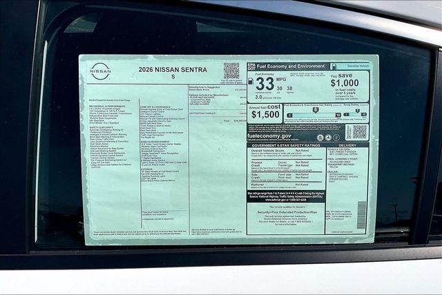 2026 Nissan Sentra S