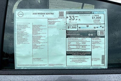 2026 Nissan Sentra S