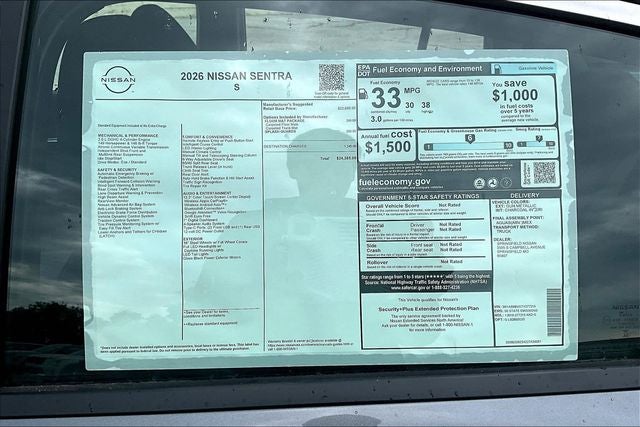 2026 Nissan Sentra S