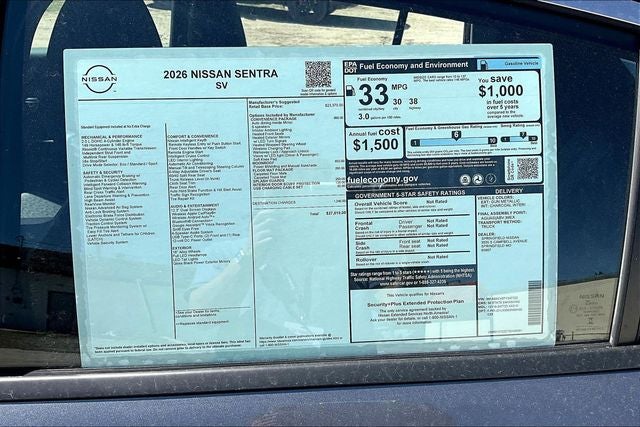 2026 Nissan Sentra SV