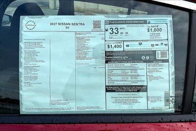 2027 Nissan Sentra SV