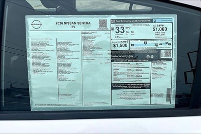 2026 Nissan Sentra SV