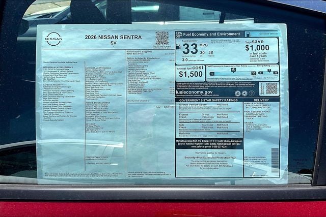 2026 Nissan Sentra SV