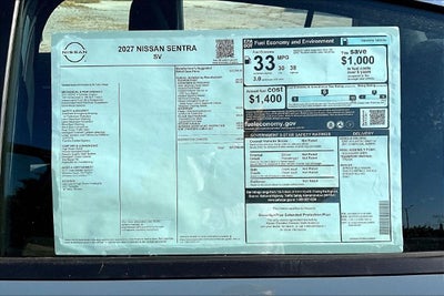 2027 Nissan Sentra SV