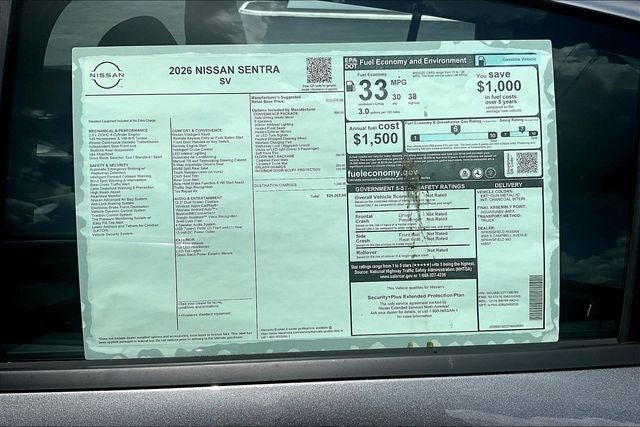 2026 Nissan Sentra SV