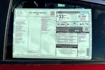 2027 Nissan Sentra SV
