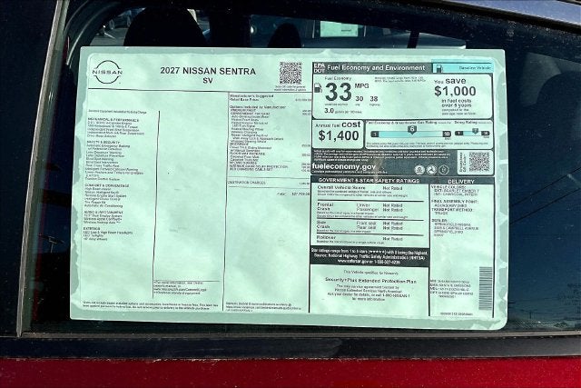 2027 Nissan Sentra SV