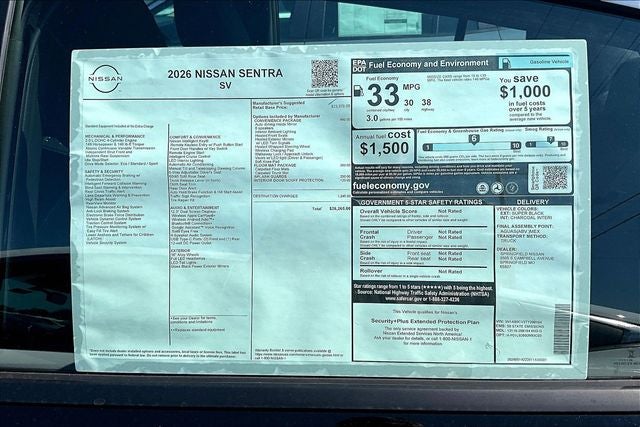2026 Nissan Sentra SV