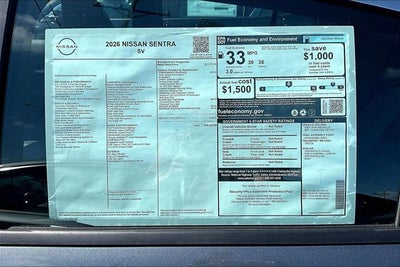 2026 Nissan Sentra SV