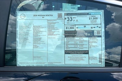 2026 Nissan Sentra SV