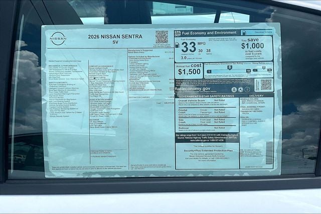 2026 Nissan Sentra SV