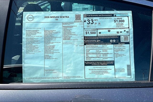2026 Nissan Sentra SV