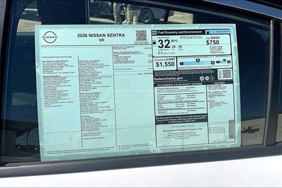 2026 Nissan Sentra SR