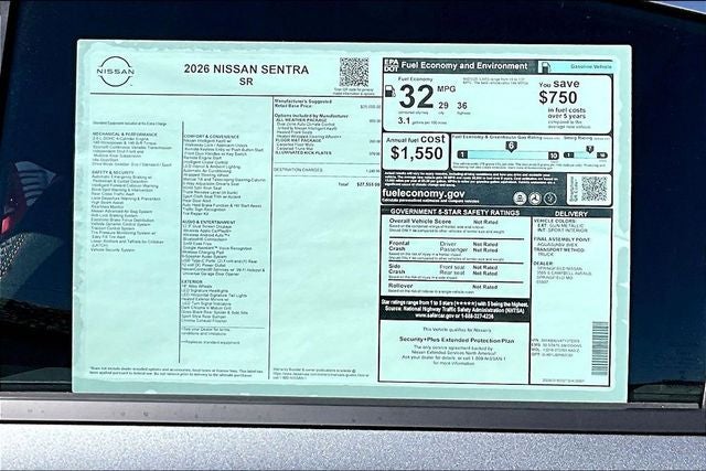 2026 Nissan Sentra SR