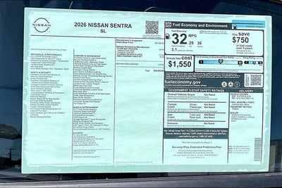 2026 Nissan Sentra SL
