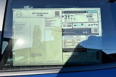2027 Nissan Kicks SV