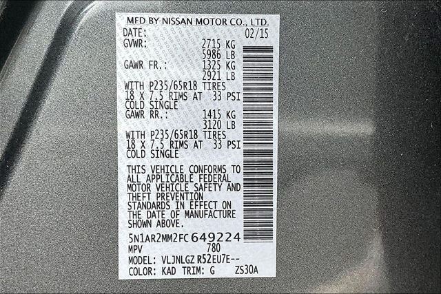 2015 Nissan Pathfinder SL