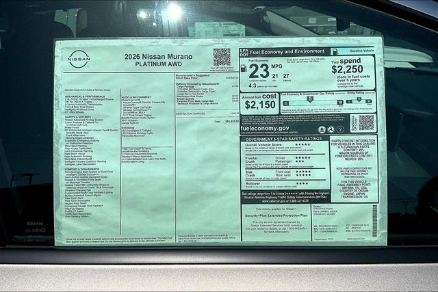 2026 Nissan Murano Platinum