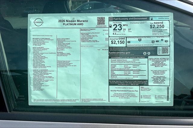 2026 Nissan Murano Platinum