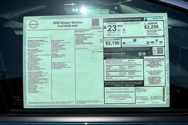 2026 Nissan Murano Platinum