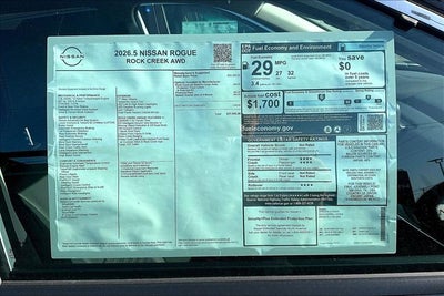 2026 Nissan Rogue Rock Creek