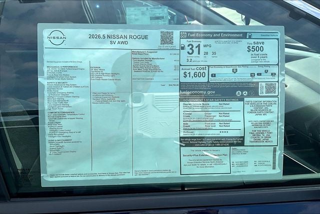 2026 Nissan Rogue SV