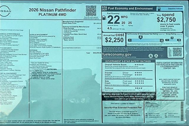 2026 Nissan Pathfinder Platinum