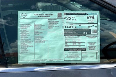 2026 Nissan Pathfinder Platinum